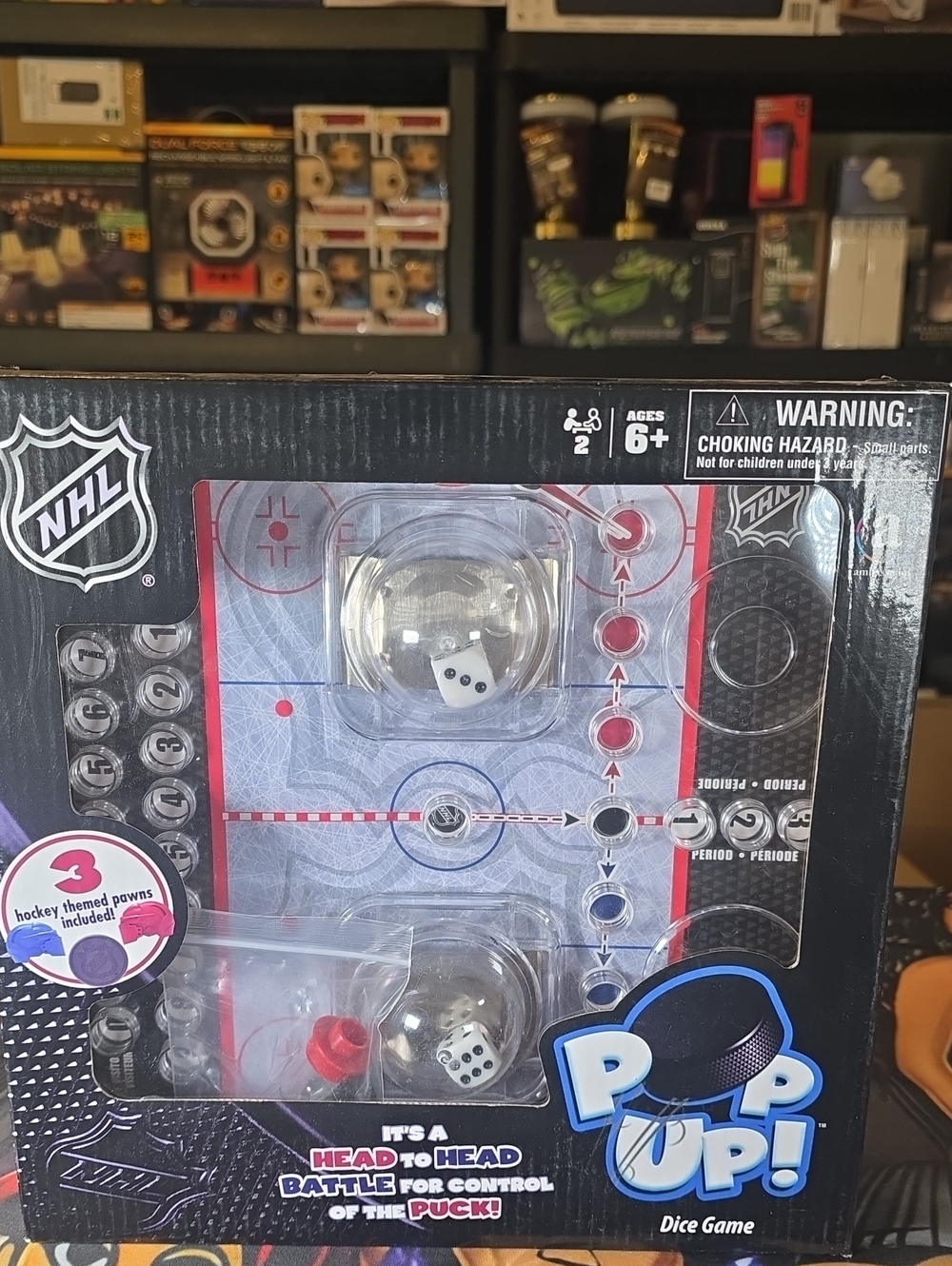 NHL Pop Up! Dice Game - Black, Red, White, Blue